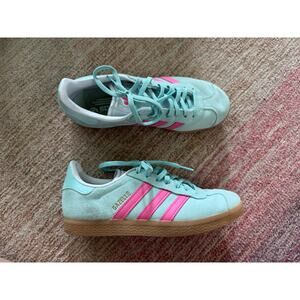 Adidas Gazelle Teal Pink Sneakers size 8